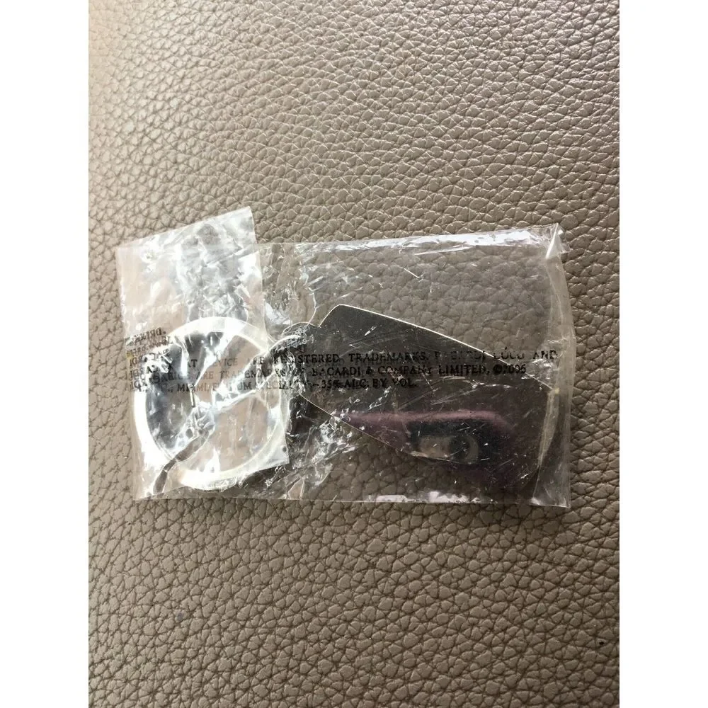 Bacardi Coco Rum Stainless Steel‎ Key Chain - NEW Original packaging Ring Heavy